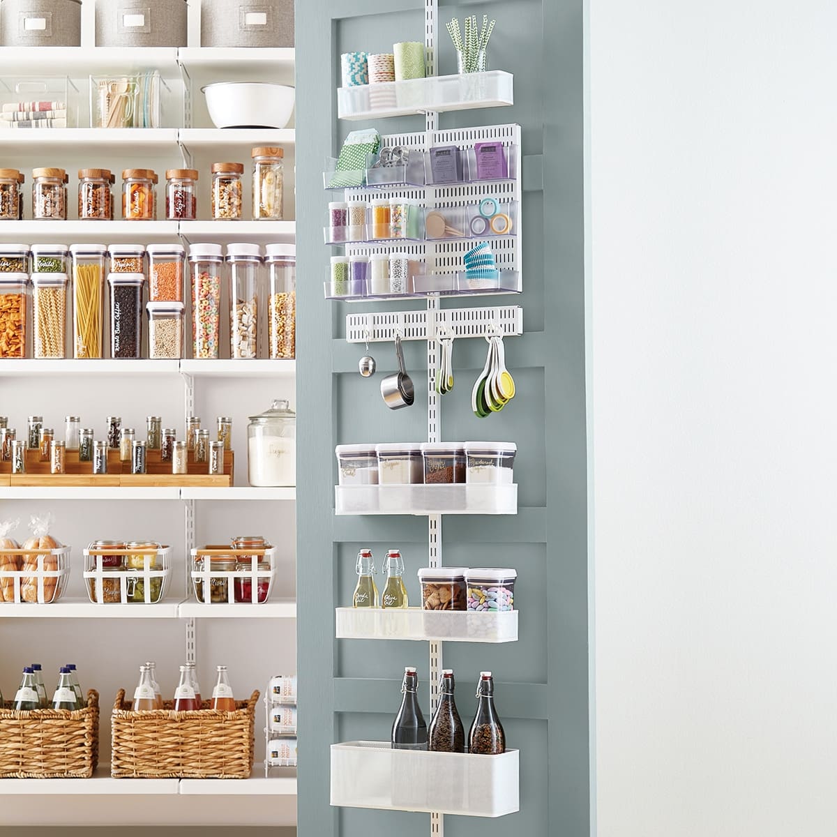 Elfa door storage system for small pantry