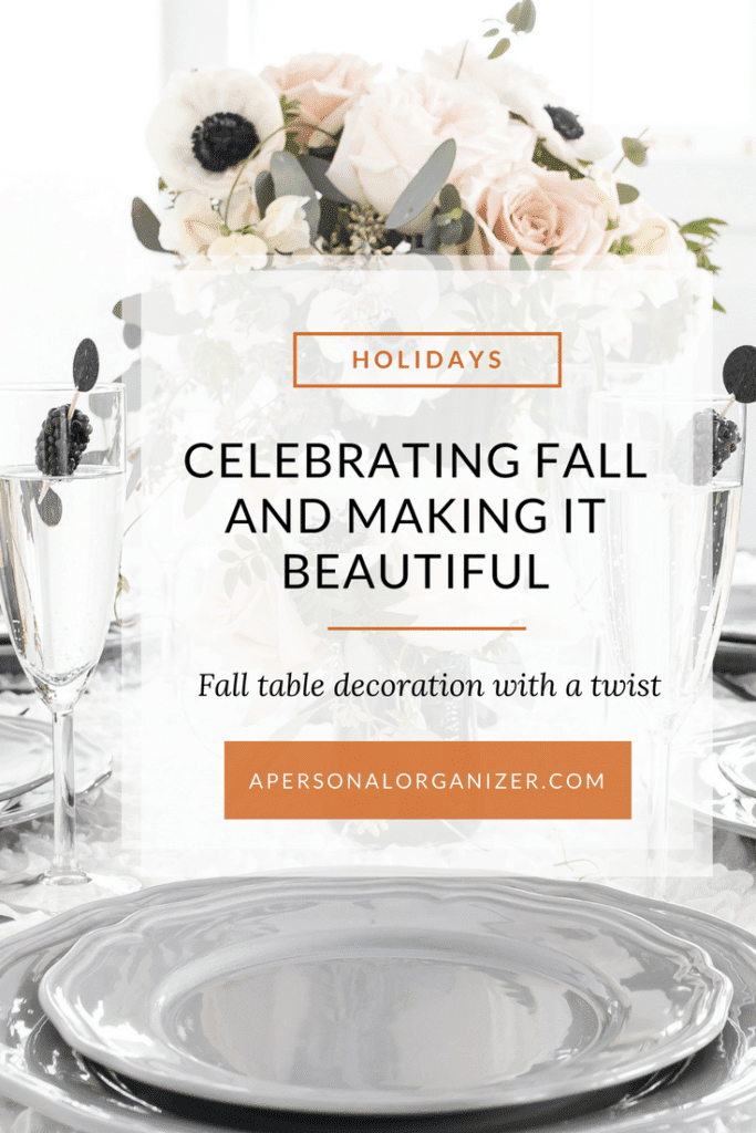 Thanksgiving Tablescape: Fall table decoration with a twist.