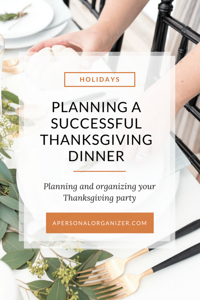 Planning and organizing your Thanksgiving party.