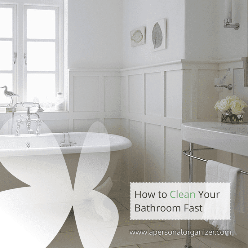 Doorbell dash! How to clean your bathroom fast.