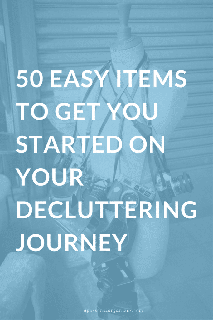 Want to get started on your decluttering journey? Start with these really 50 easy items you can toss without fear or guilt.