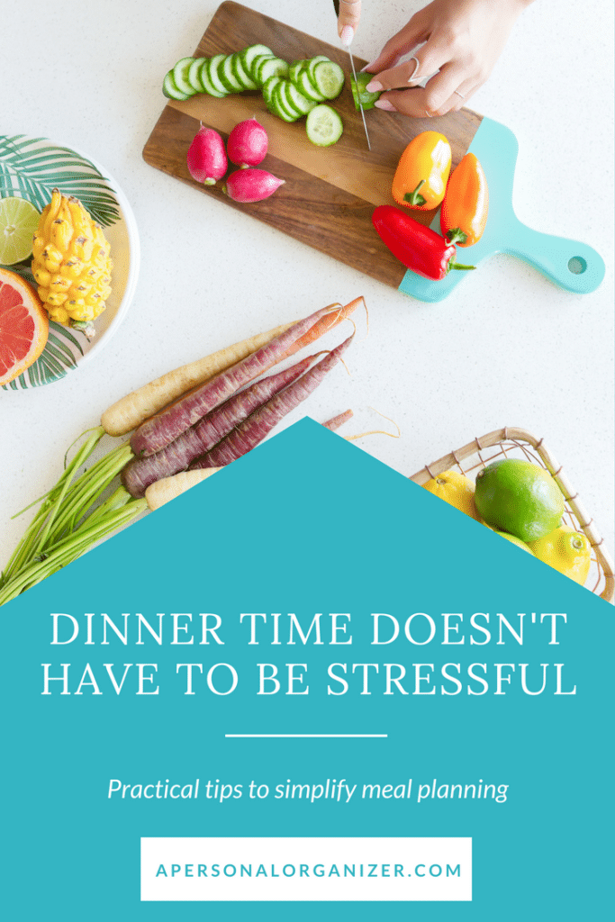 Dinner time doesn't have to be stressful. Tips to implement today and make dinner time easier and healthier. Plus, a FREE grocery planner download!