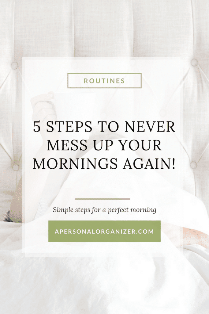 5 easy steps to create your perfect morning and be more productive in your life!