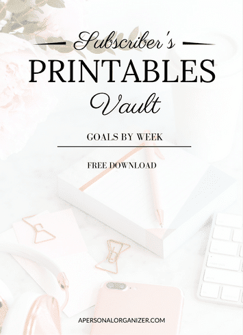 Goals By Week Printable - A Personal Organizer - Printables Goal Planner - A Personal Organizer - Free printable library - Printables to help you stay on track with your goals!