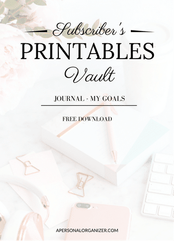 Journal Goals - A Personal Organizer - Printables Goal Planner - A Personal Organizer - Free printable library - Printables to help you stay on track with your goals!