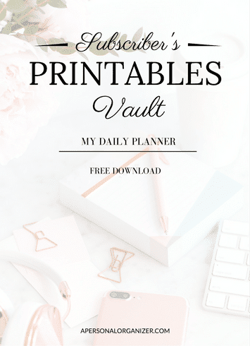 The Vault - Subscribe and receive instant access to the printables' library - A Personal Organizer