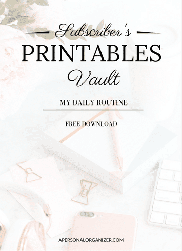 Printables Daily Routine - A Personal Organizer