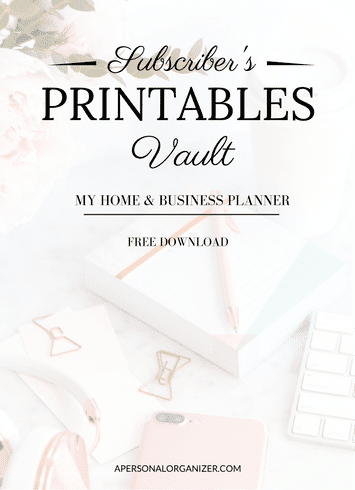 Printables home & business planner - A Personal Organizer