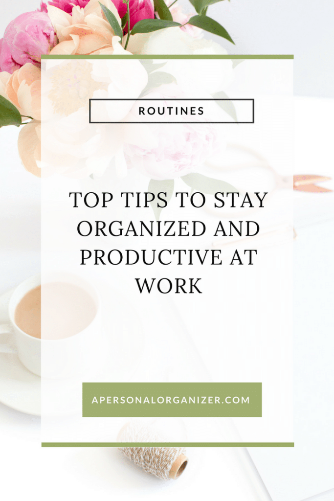 Whether you are an entrepreneur working from home or if you have a job here are simple steps you can take on your daily life to stay organized and productive at work.
