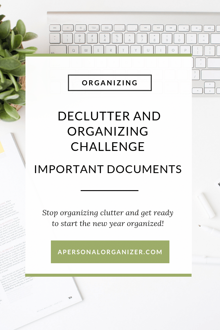 Documents organizing checklist