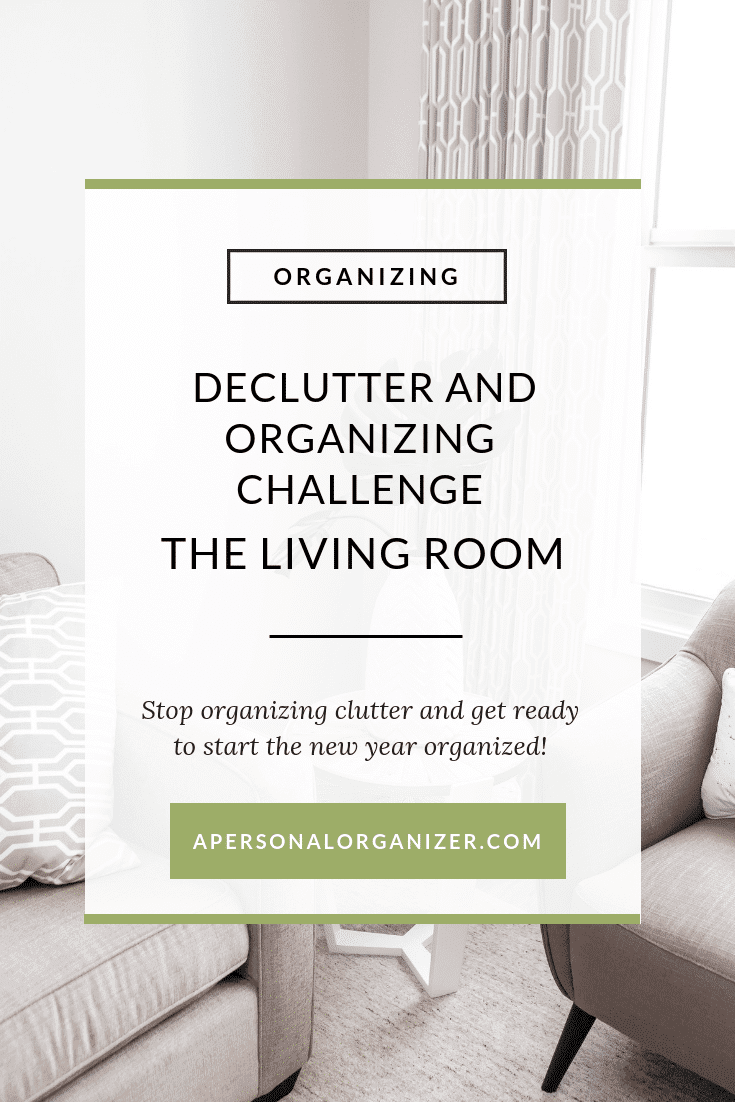 declutter and organizing challenge - the formal living room