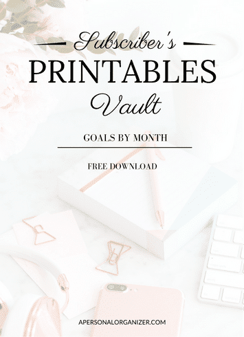 Goals By Month Printable - A Personal Organizer - Printables Goal Planner - A Personal Organizer - Free printable library - Printables to help you stay on track with your goals!