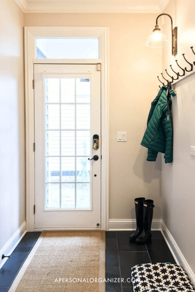 how to organize the mudroom