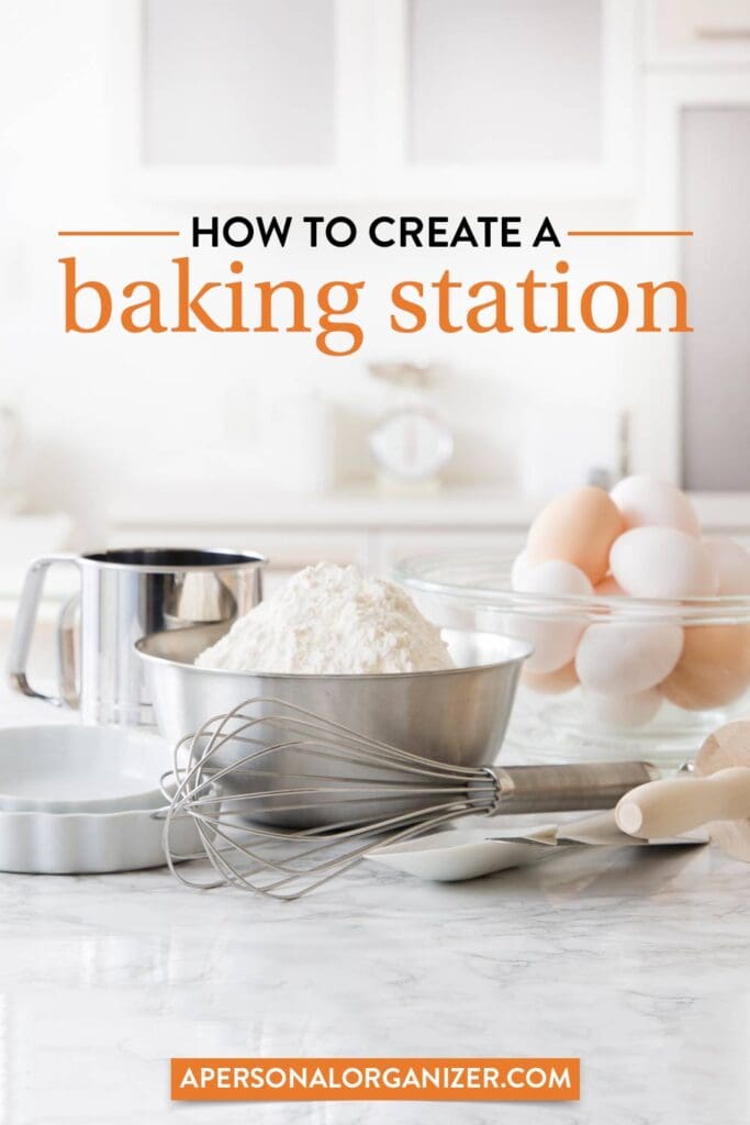 organizing baking station