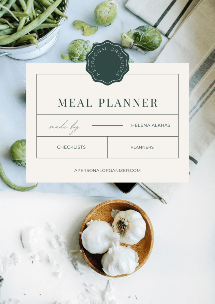 Meal Planner | A Personal Organizer